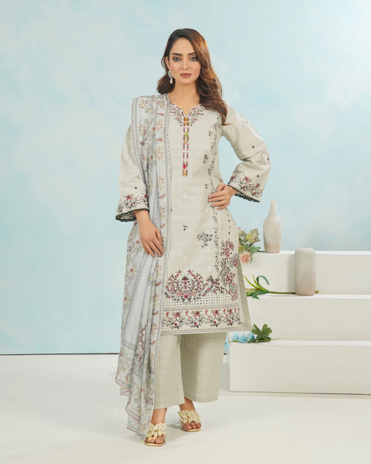 Pearl Garden – 3 Piece Stitched Embroidered Suit